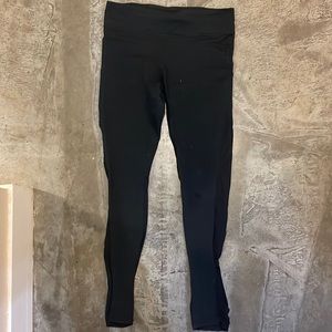 Fabletics black leggings with black sheer on back